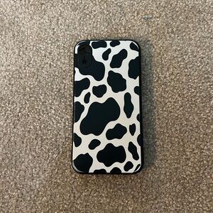 - Cow print iPhone XR case